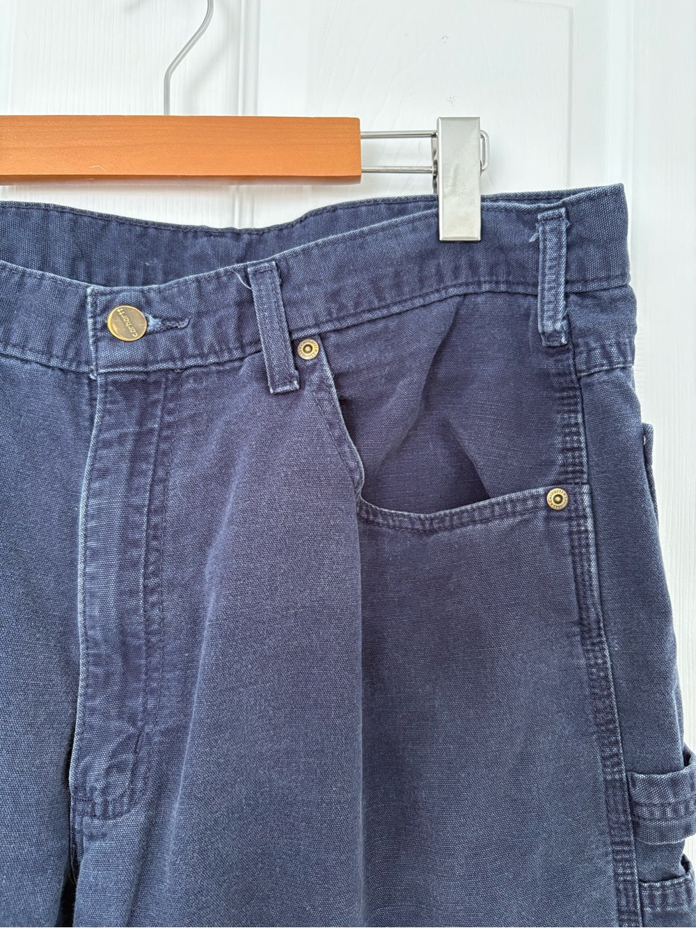Carhartt B159 Loose Original Fit Carpenter Pants Navy 38x34 Workwear - Picture 5 of 7